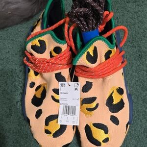 Adidas Pharrel Collaboration Leopard Print Sneakers Size 42 Mens 8.5